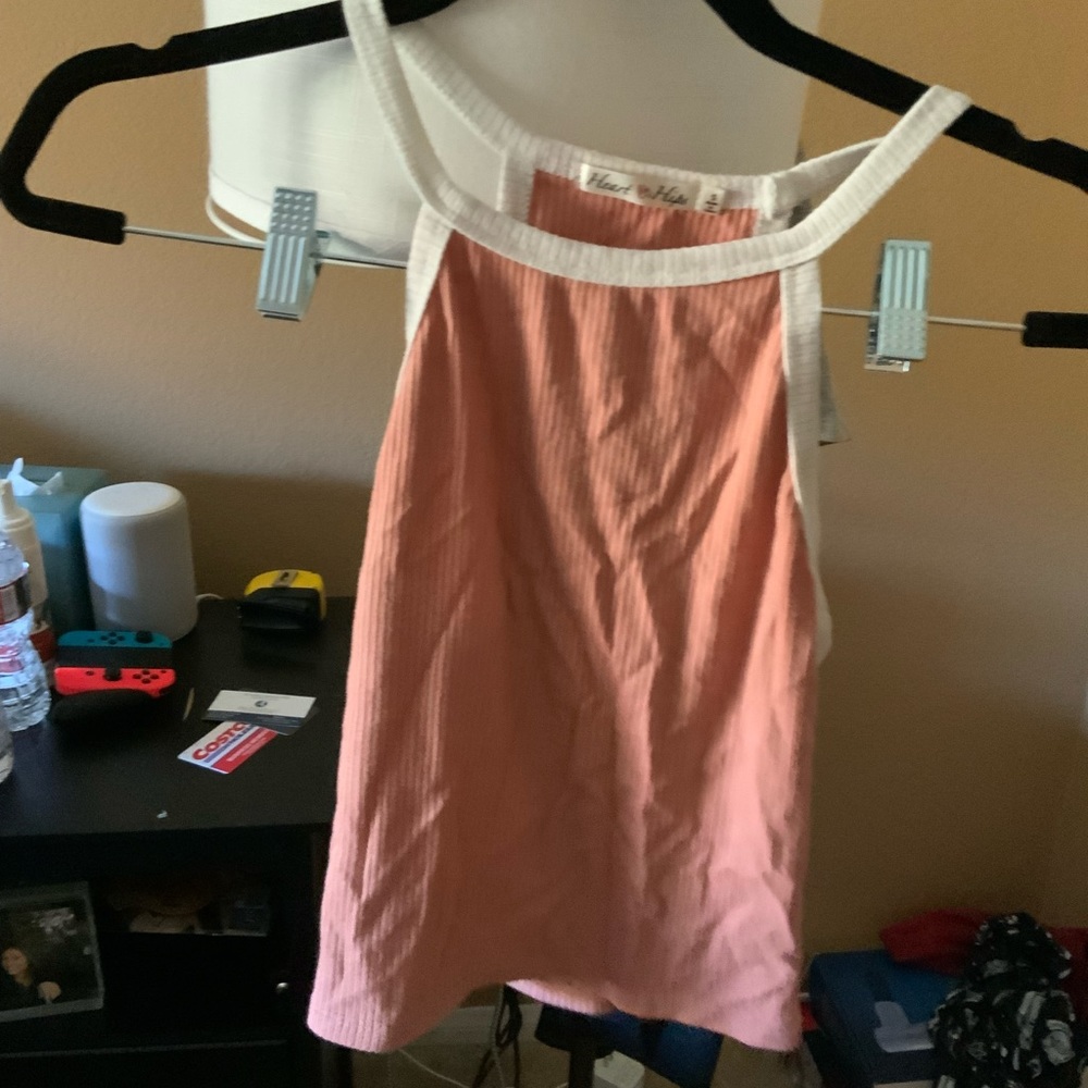 Small high neckline crop top